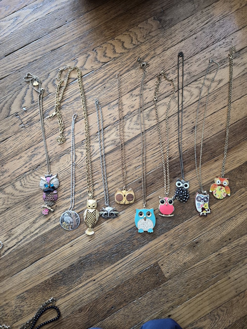 Owl Costume Jewelry Necklaces - Bundle of 10